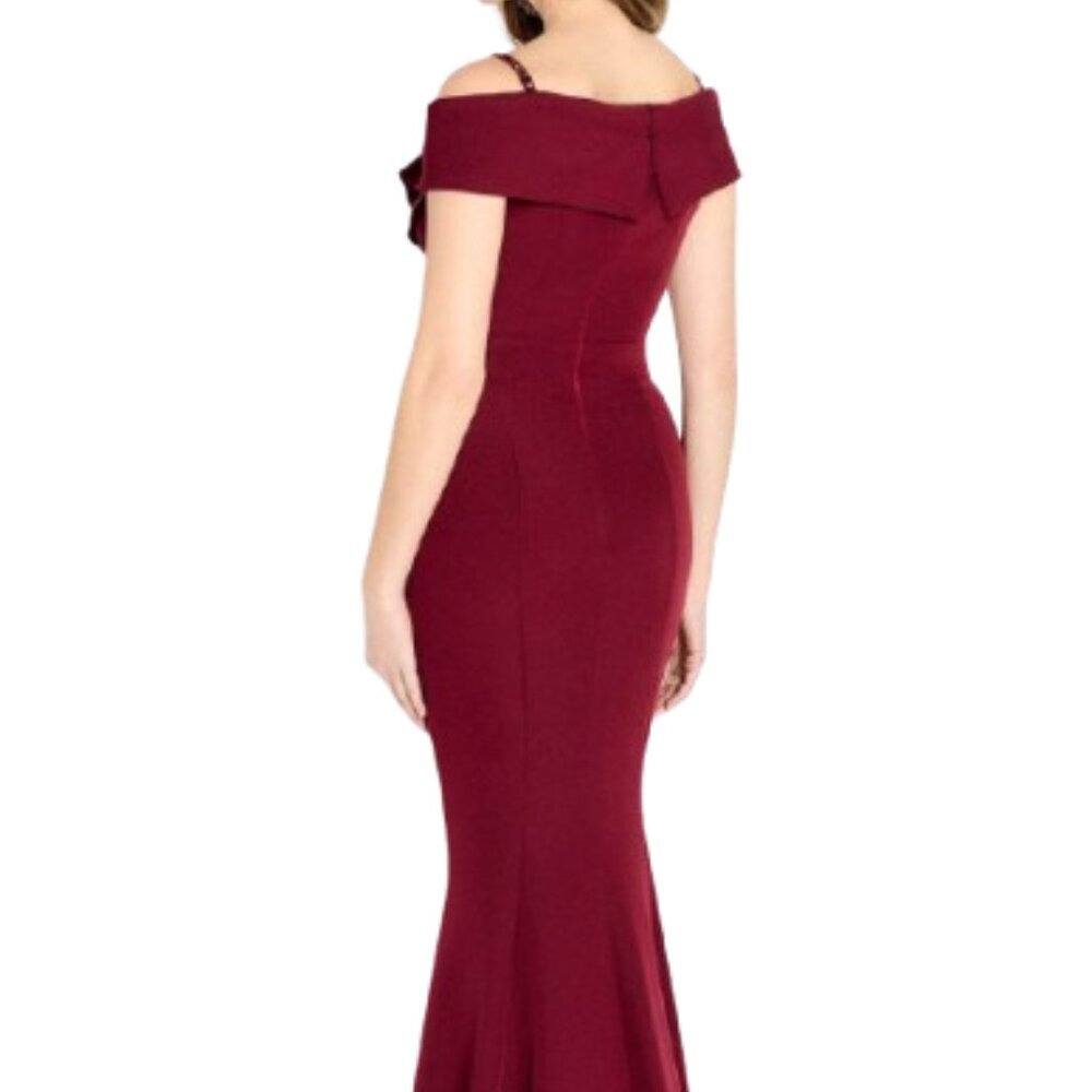 NWT Cameron Blake CB762 Crepe Mother of the Bride Dress Navy Size 14 - Picture 3 of 6